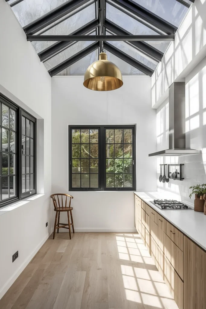 16 Solarium Kitchen Ideas That Flood Your Home With Beautiful Light 5 Steel-Frame Industrial Solarium kitchen