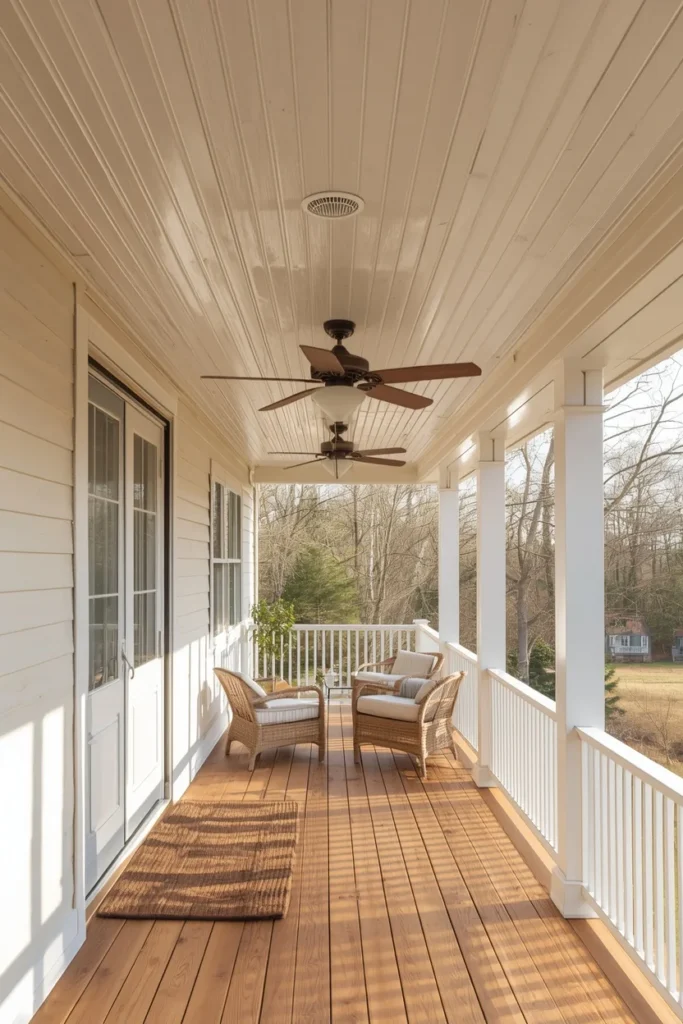 18 Back Porch Ideas That Make Outdoor Living Feel Like Pure Heaven 6 Tongue-and-Groove Beadboard Ceiling back porch