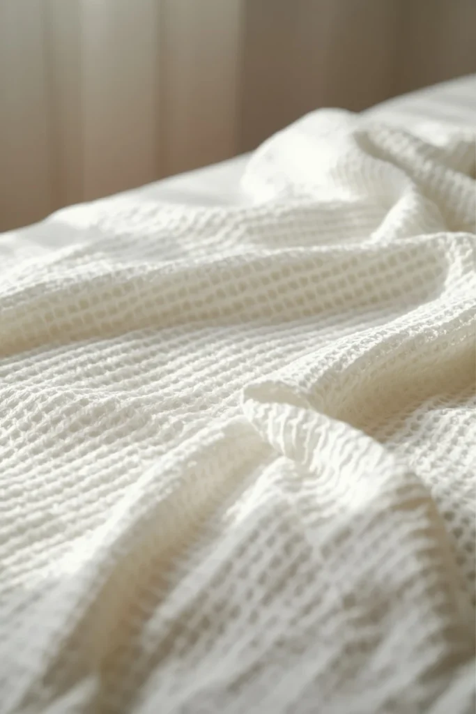 Waffle-Texture Blanket for Texture Without Heat