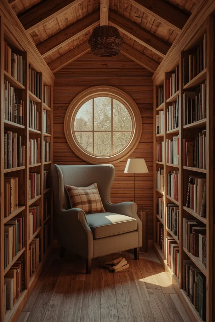 19 Summer House Ideas That Make Your Garden Feel Like a Vacation Destination 7 tiny garden reading cottage, featuring a small timber building interior