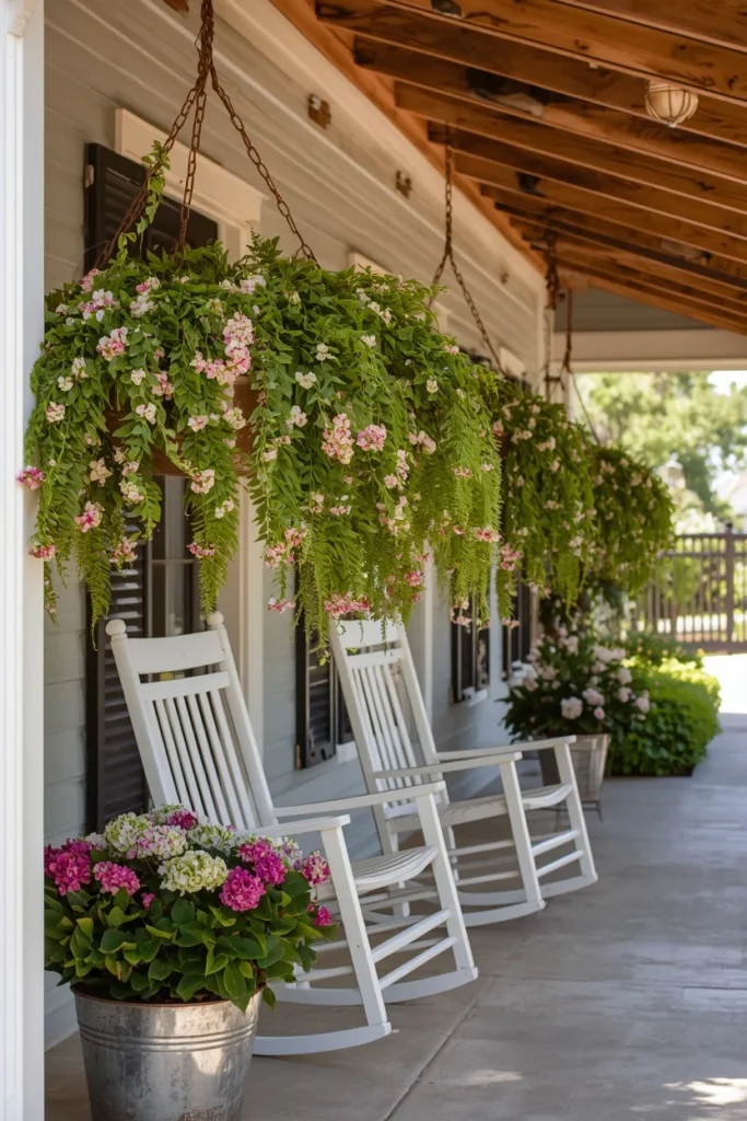 Hang Greenery Overhead of front porch
