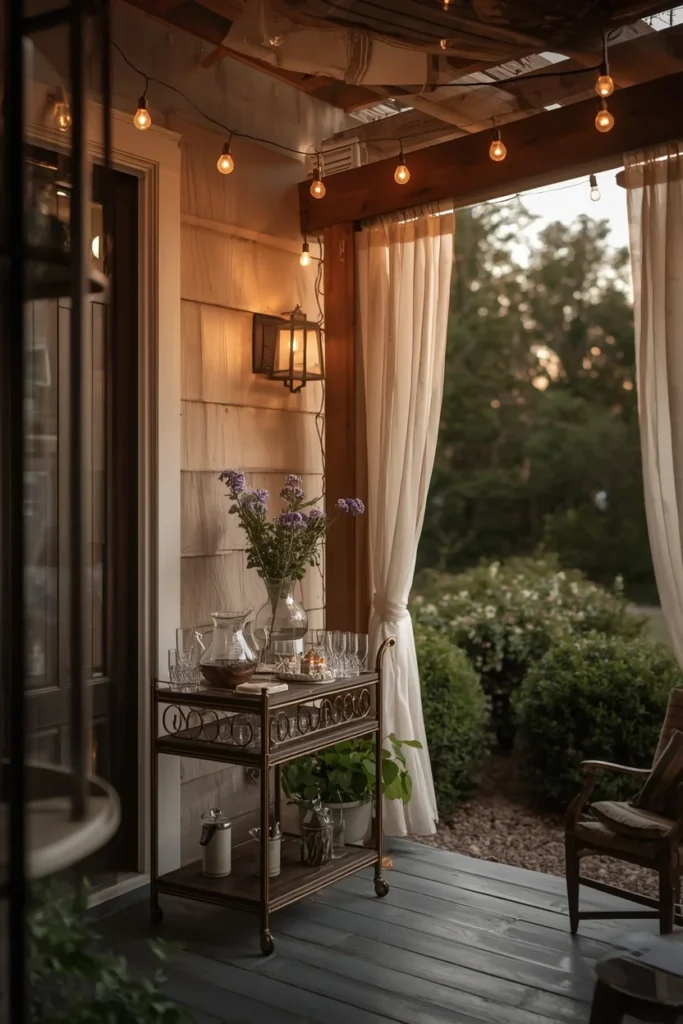 19 Summer Porch Decor Ideas That Make Outdoor Living Bright & Beautiful 8 Layer String Lights in summer porch