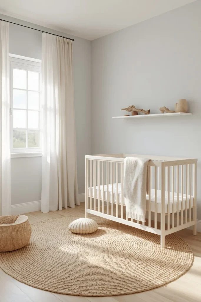 18 Baby Boy Nursery Themes That Are Cute, Creative & Absolutely Charming 9 baby nursery, featuring pale chalky blue walls