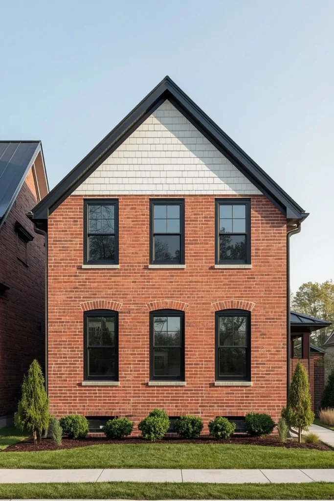 25 Red Brick House Exterior Ideas That Make Traditional Look Incredibly Chic 8 The Mixed Brick & Siding Facade