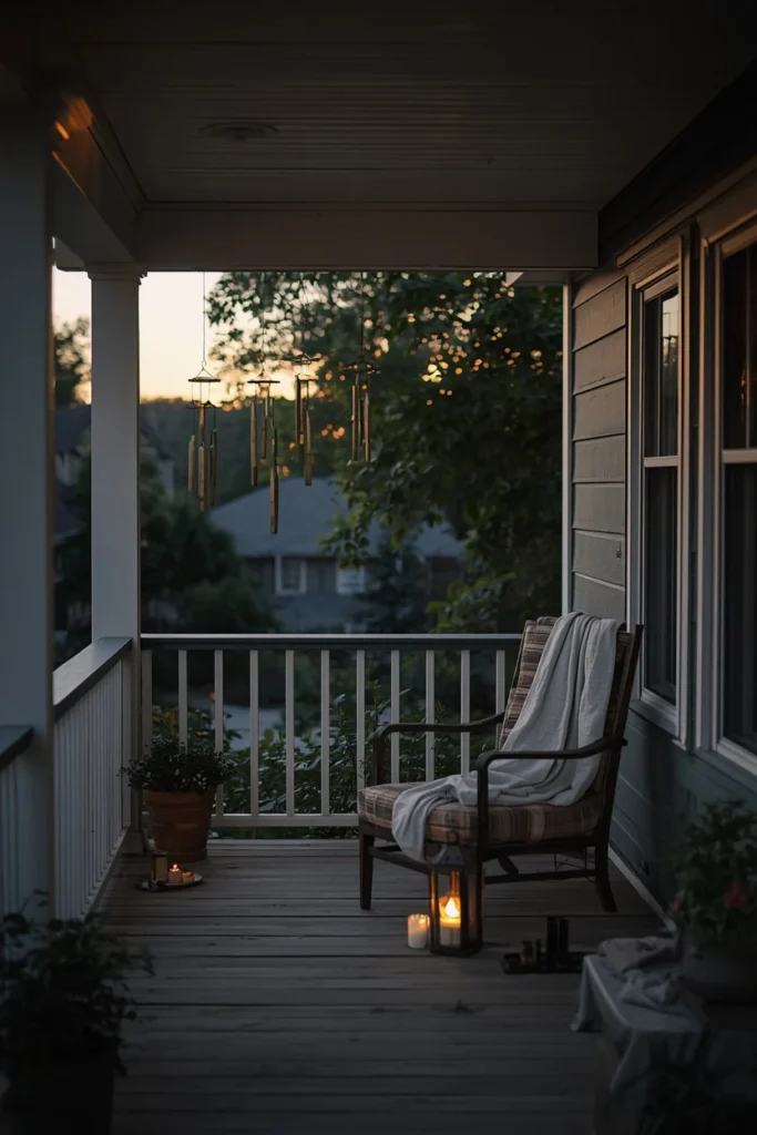 19 Summer Porch Decor Ideas That Make Outdoor Living Bright & Beautiful 9 Sound Layer With Wind Chimes in summer porch