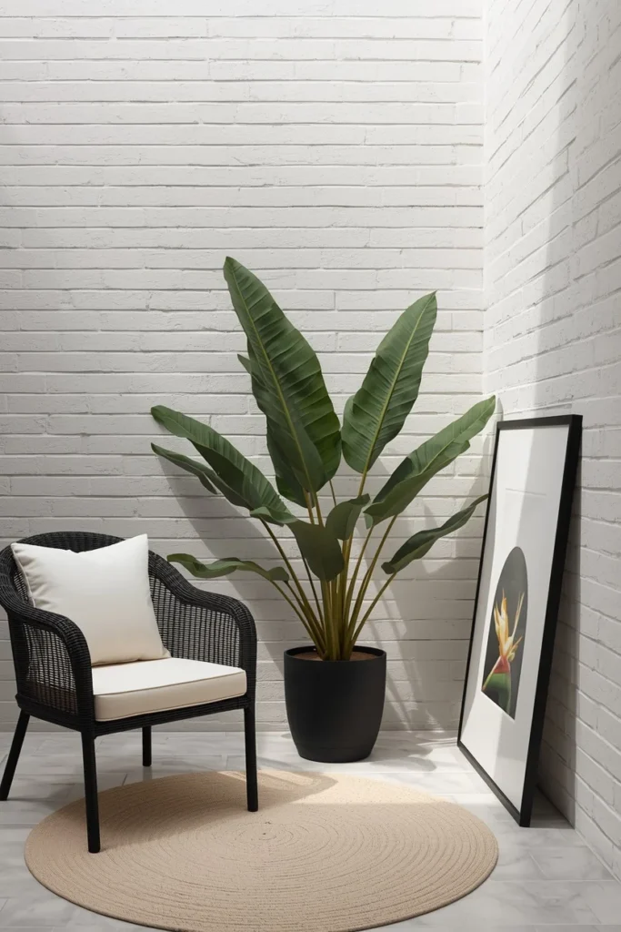 17 Back Patio Ideas That Transform Any Outdoor Space Into a Cozy Retreat 10 small courtyard patio, featuring a crisp white brick wall