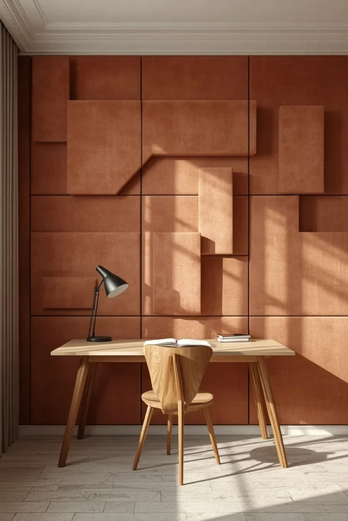 study space, featuring a geometric arrangement