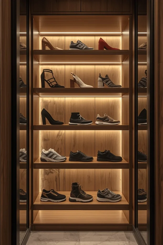 24 Custom Walk-In Closet Designs That Make Getting Dressed Feel Like a Dream 10 a Compact Vanity Into an Awkward Corner