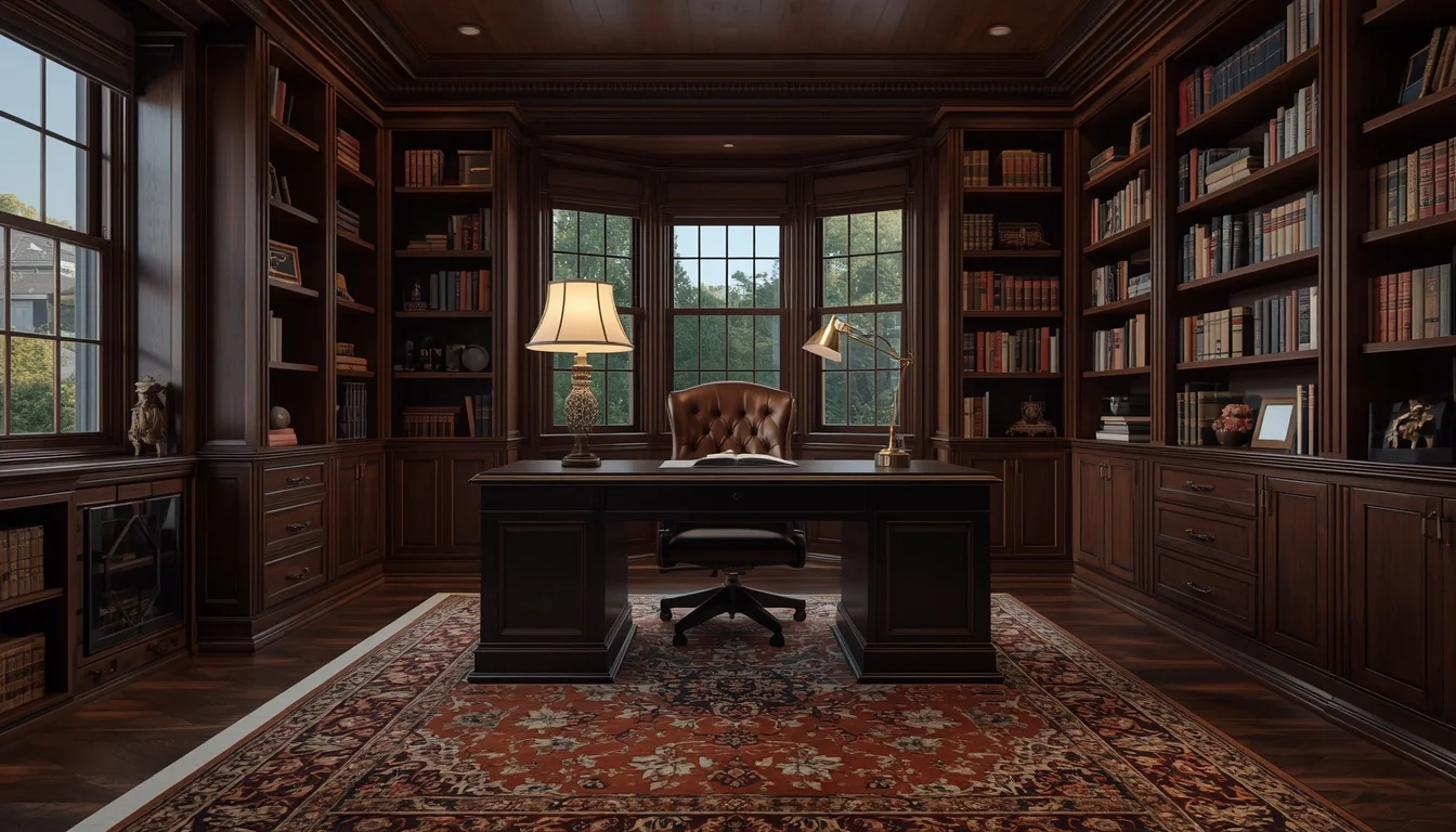 home office corner aesthetic