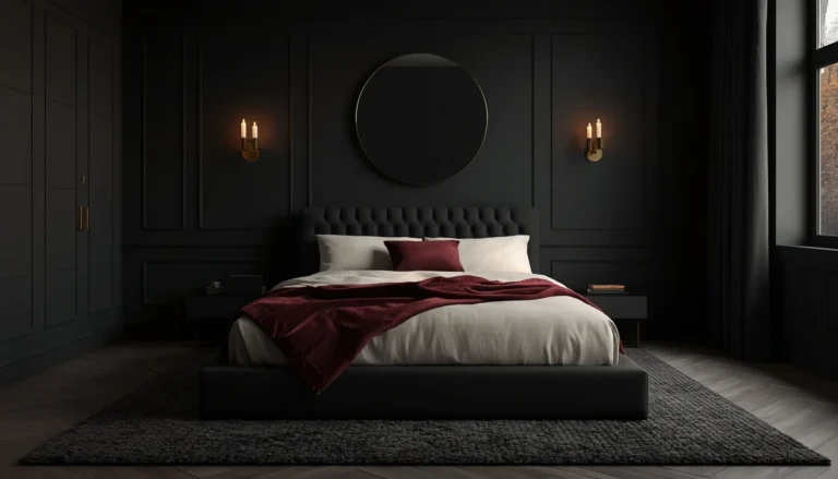 moody black bedroom featured