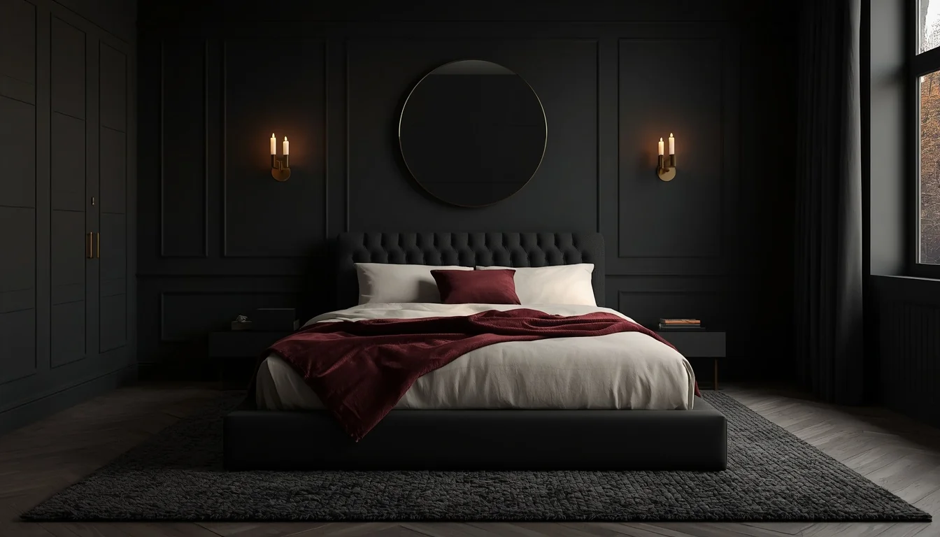 17 Moody Black Bedroom Ideas That Are Hauntingly Beautiful & Chic 1 moody black bedroom featured