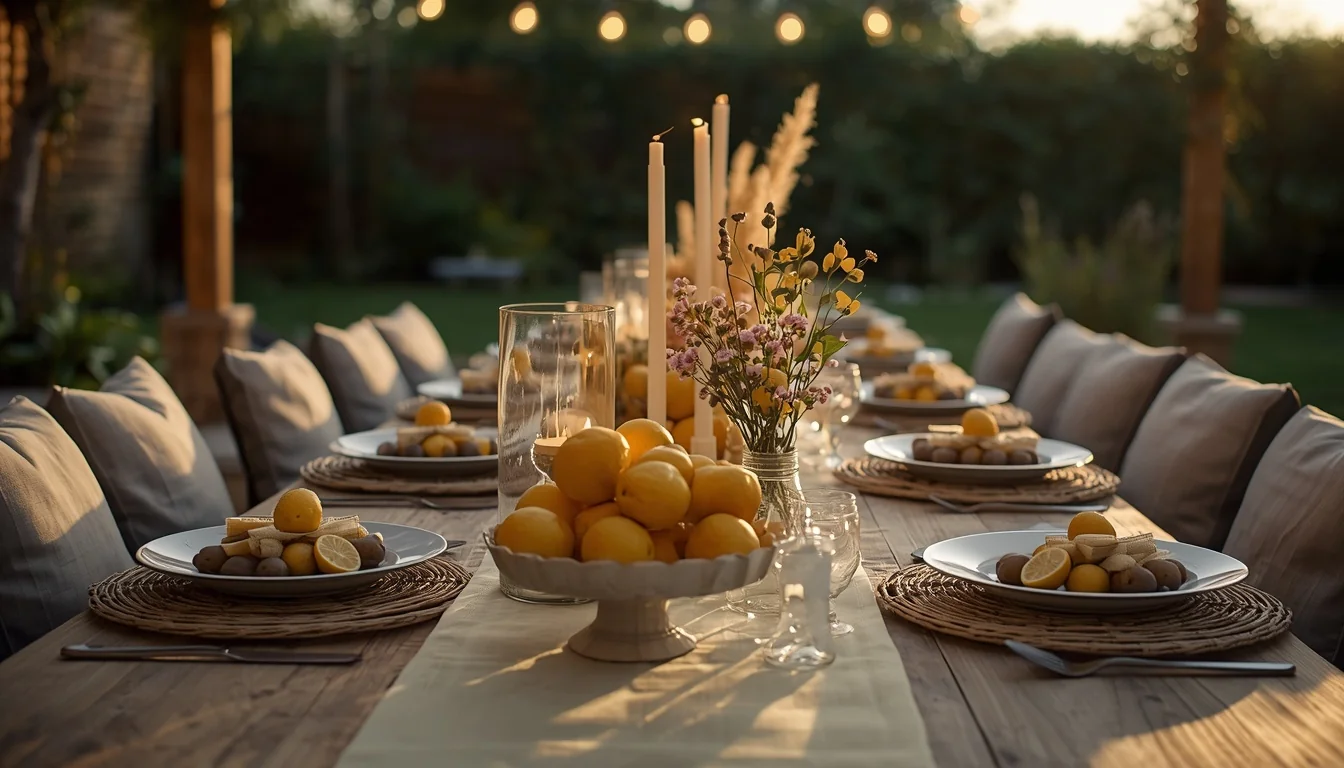 summer dining table decor