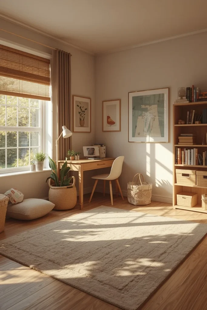 homeschool room, featuring three distinct zones, 