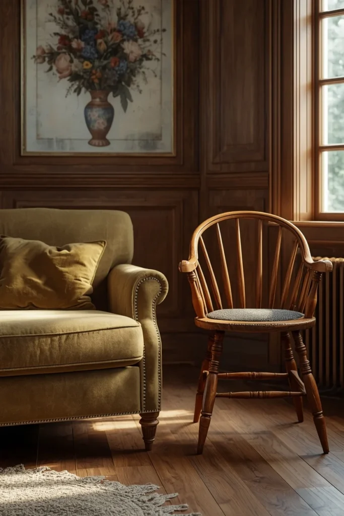 19 Cottagecore Living Room Ideas That Feel Like a Storybook Come to Life 4 cottagecore living room, featuring two mismatched vintage armchairs