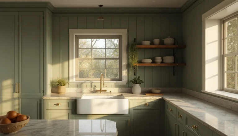 18 Colour-Drenched Kitchen Ideas for a Cabinets-to-Ceiling Monochrome Look 9 Colour Drenched Kitchen Ideas