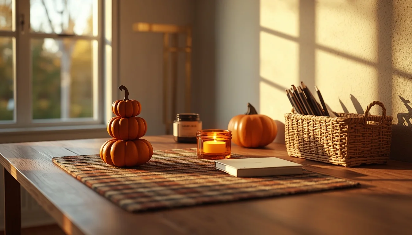 fall desk decor ideas