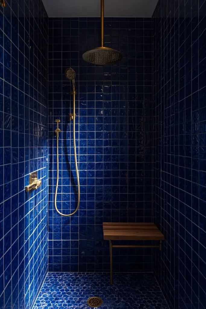 18 Bathroom Tile Ideas That Are Bold Enough to Transform Everything 14 bathroom shower wall, featuring large-scale botanical print tile mural