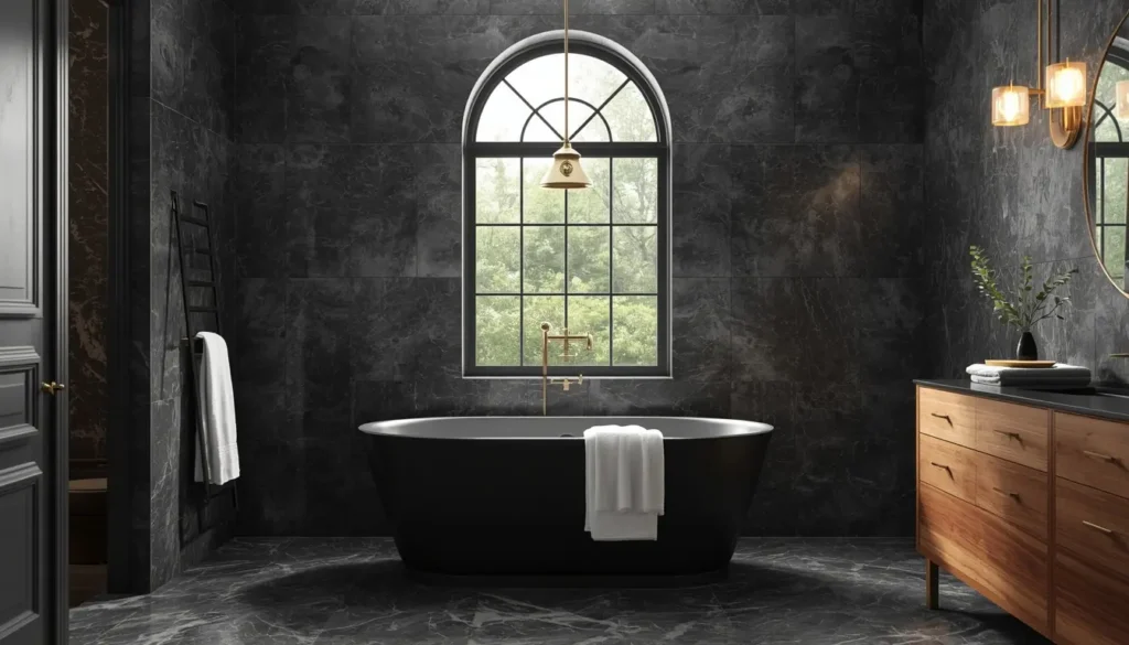 black bathroom ideas