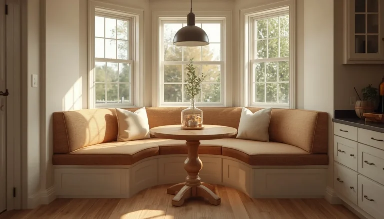 19 Curved Banquette Seating Ideas for Cozy Kitchen Nooks 7 Curved Banquette Seating for cozy kitchen nooks