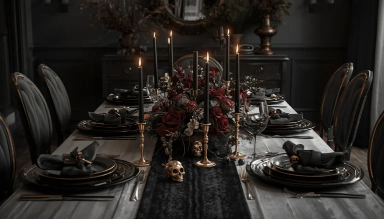 Elegant Halloween Dining Table
