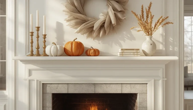 Fall Fireplace Decor mood