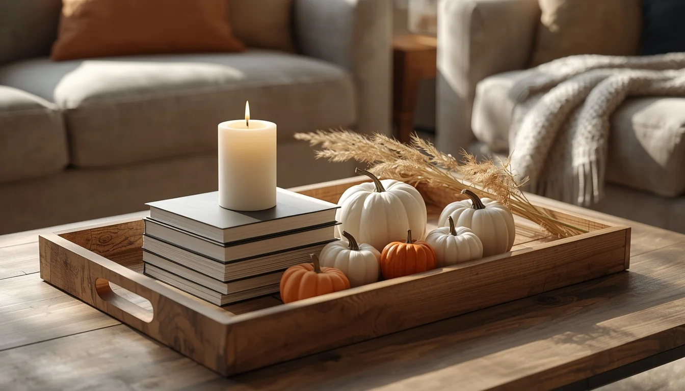 15 Fall Tray Decor Ideas to Style Your Coffee Table Like a Pro 1 Fall Tray Decor Ideas