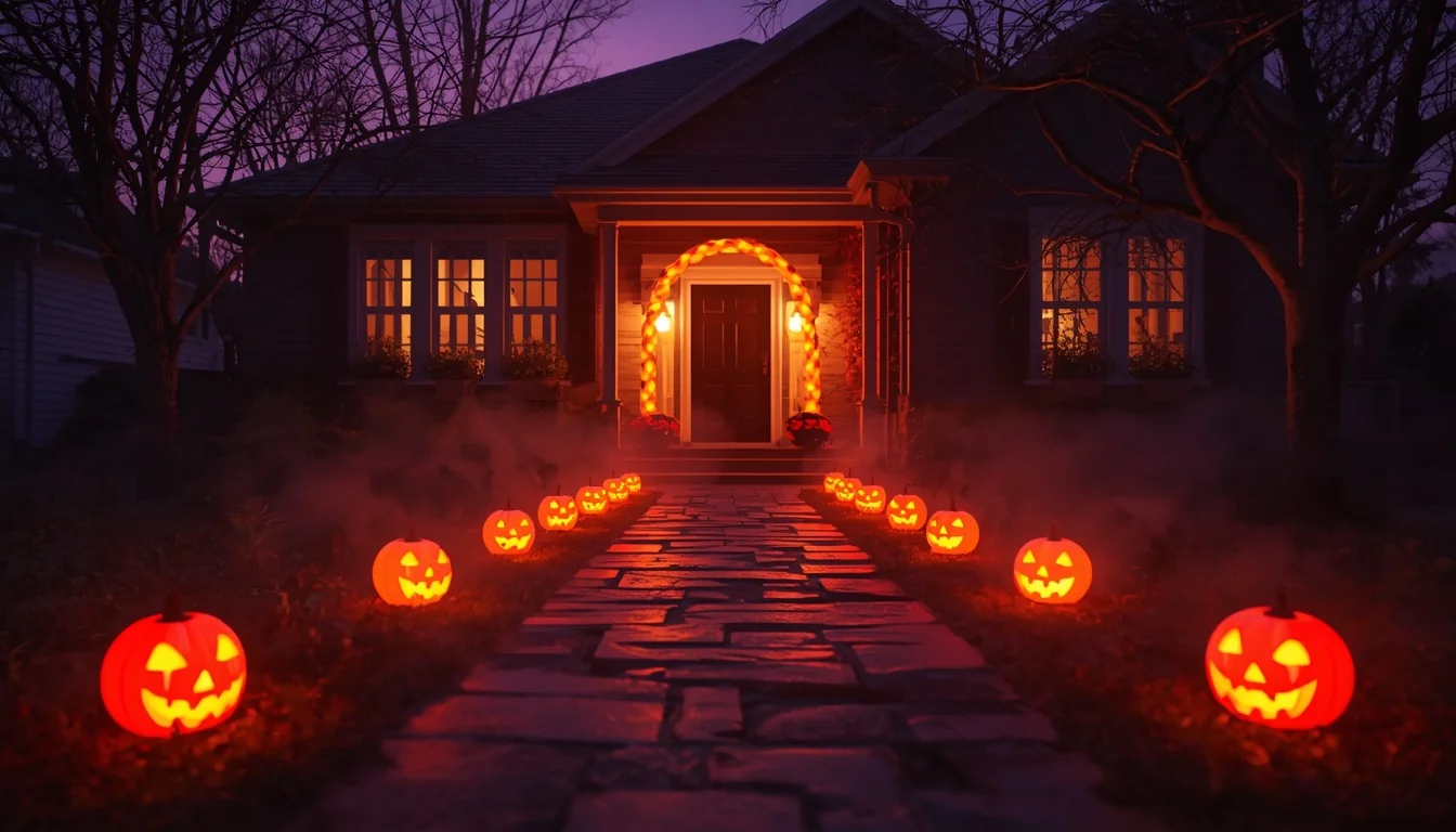 18 Halloween Walkway Ideas That Set the Spooky Mood Early 1 Halloween Walkway Ideas