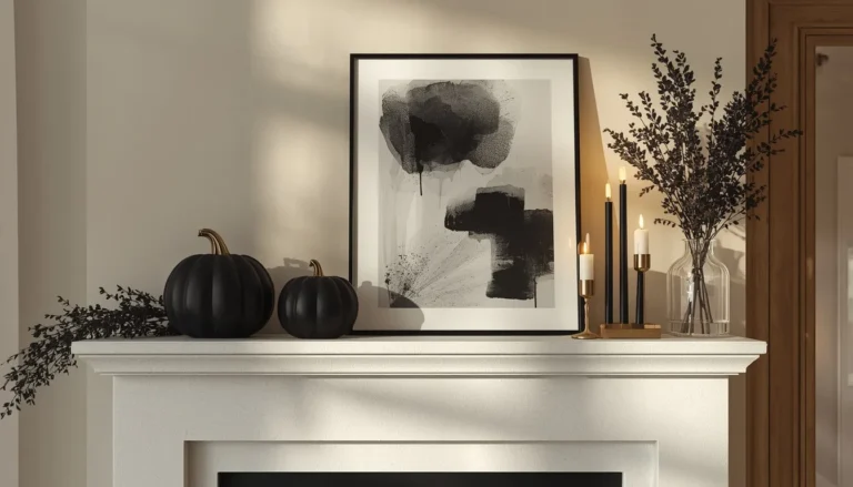 Modern Halloween Mantle Decor